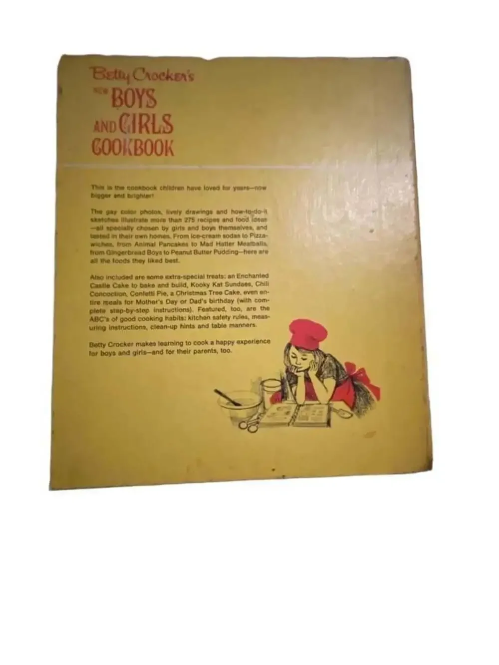 Vintage 1965 Betty Crocker's New Boys and Girls Cookbook Spiral Bound Hardcover
